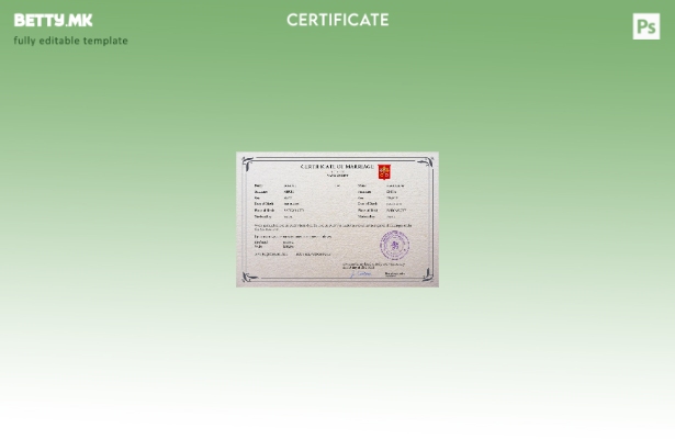 модерен стил Шаблон за ПСД извод од венчаница на Светиот Престол